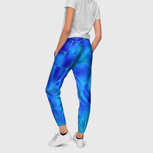 Женские брюки 3D с принтом Ice Under Water, вид сзади #2
