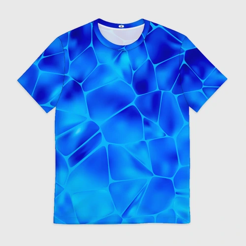 Мужская футболка 3D Ice under water texture