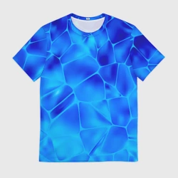 Мужская футболка 3D Ice under water texture