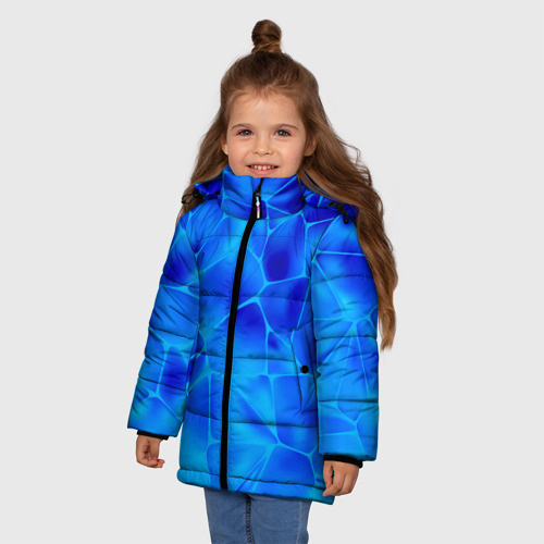 Зимняя куртка для девочек 3D Ice Under Water, цвет черный - фото 3