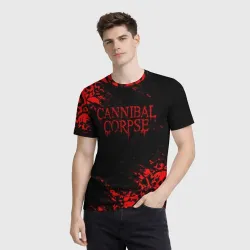 Мужская футболка 3D Cannibal Corpse красные черепа - фото 2