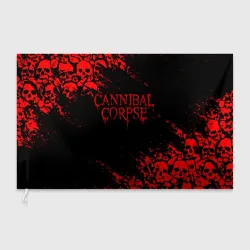 Флаг 3D Cannibal Corpse красные черепа