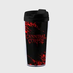 Термокружка-непроливайка Cannibal Corpse красные черепа