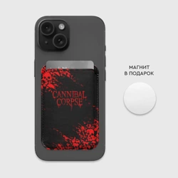 Картхолдер Magsafe магнитный Cannibal Corpse красные черепа - фото 2