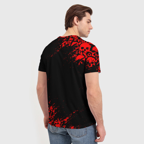 Мужская футболка 3D Cannibal Corpse красные черепа, цвет 3D печать - фото 4