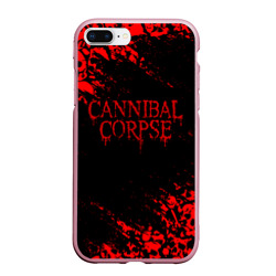 Чехол для iPhone 7Plus/8 Plus матовый Cannibal Corpse красные черепа