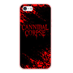 Чехол для iPhone 5/5S матовый Cannibal Corpse красные черепа