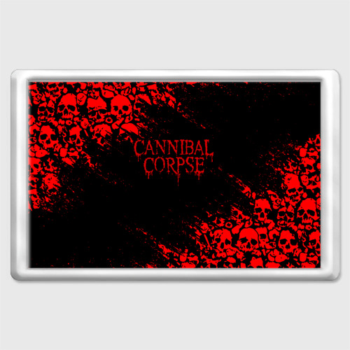 Магнит 45*70 Cannibal Corpse красные черепа, цвет прозрачный