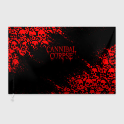 Флаг 3D Cannibal Corpse красные черепа