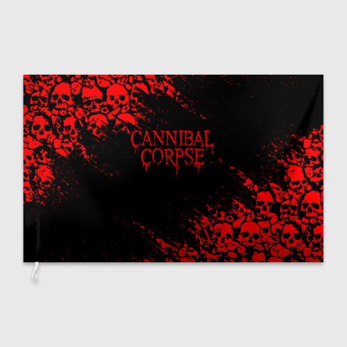 Флаг 3D Cannibal Corpse красные черепа - фото 3