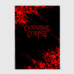 Постер Cannibal Corpse красные черепа