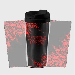 Термокружка-непроливайка Cannibal Corpse красные черепа - фото 2