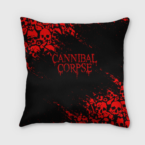 Подушка 3D Cannibal Corpse красные черепа