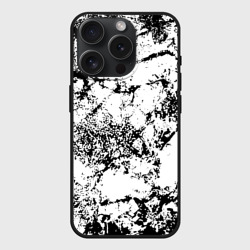 Чехол силиконовый для Apple iPhone 15 Pro матовый Эффект линогравюры