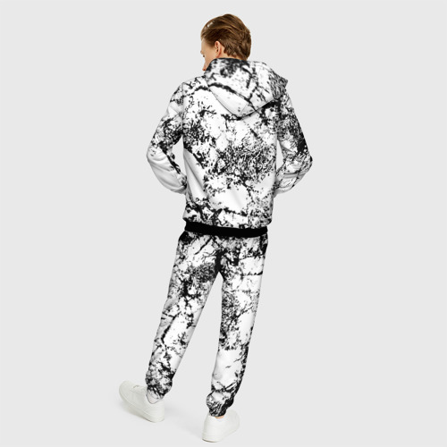 Мужской костюм 3D Эффект линогравюры, цвет черный - фото 4