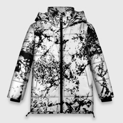 Женская зимняя куртка Oversize Эффект линогравюры