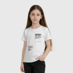 Детская футболка 3D NASA белая форма НАСА white uniform - фото 2