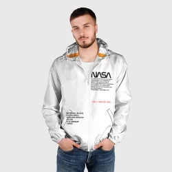 Мужская ветровка 3D NASA белая форма НАСА white uniform - фото 2