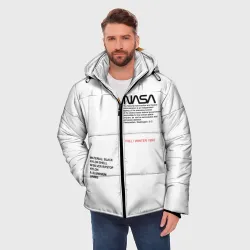 Мужская зимняя куртка 3D NASA белая форма НАСА white uniform - фото 2