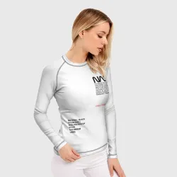 Женский рашгард 3D NASA белая форма НАСА white uniform - фото 2