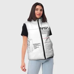 Женский жилет утепленный 3D NASA белая форма НАСА white uniform - фото 2