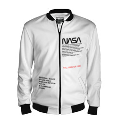 Мужской бомбер 3D NASA белая форма НАСА white uniform