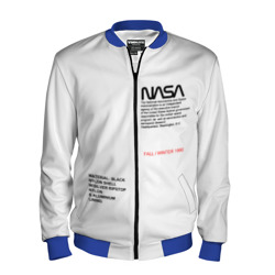 Мужской бомбер 3D NASA белая форма НАСА white uniform