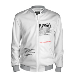 Мужской бомбер 3D NASA белая форма НАСА white uniform