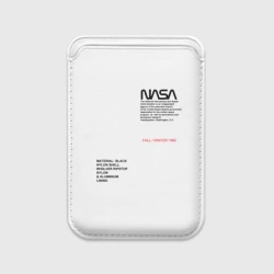 Картхолдер Magsafe магнитный NASA белая форма НАСА white uniform