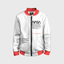 Детский бомбер 3D NASA белая форма НАСА white uniform