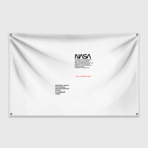 Флаг-баннер NASA белая форма НАСА white uniform
