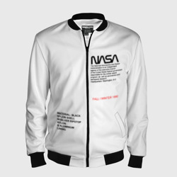 Мужской бомбер 3D NASA белая форма НАСА white uniform