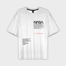 Мужская футболка oversize 3D NASA белая форма НАСА white uniform