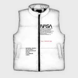 Мужской жилет утепленный 3D NASA белая форма НАСА white uniform