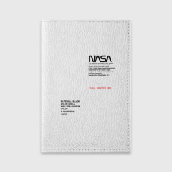 Обложка для паспорта матовая кожа NASA белая форма НАСА white uniform