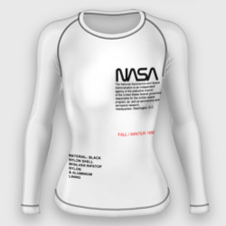 Женский рашгард 3D NASA белая форма НАСА white uniform