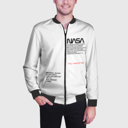 Мужской бомбер 3D NASA белая форма НАСА white uniform - фото 2