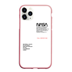 Чехол для iPhone 11 Pro Max матовый NASA белая форма НАСА white uniform