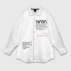 Мужская рубашка oversize 3D NASA белая форма НАСА white uniform