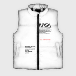 Мужской жилет утепленный 3D NASA белая форма НАСА white uniform