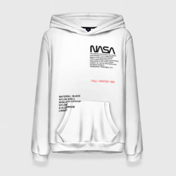 Женская толстовка 3D NASA белая форма НАСА white uniform