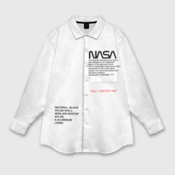 Женская рубашка oversize 3D NASA белая форма НАСА white uniform