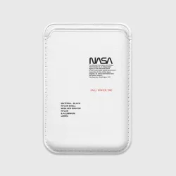 Картхолдер Magsafe магнитный NASA белая форма НАСА white uniform