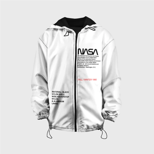 Детская куртка 3D NASA белая форма НАСА white uniform
