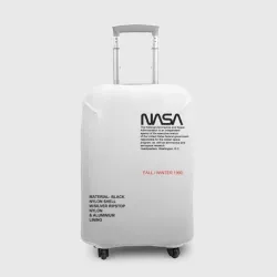 Чехол для чемодана 3D NASA белая форма НАСА white uniform