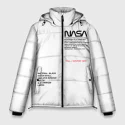 Мужская зимняя куртка 3D NASA белая форма НАСА white uniform