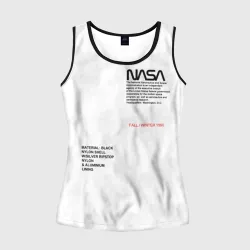 Женская майка 3D NASA белая форма НАСА white uniform