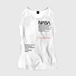 Женская майка 3D NASA белая форма НАСА white uniform