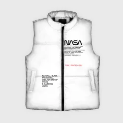 Женский жилет утепленный 3D NASA белая форма НАСА white uniform