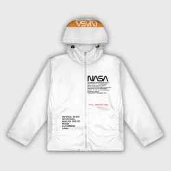Женская ветровка 3D NASA белая форма НАСА white uniform